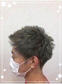 MEN’S HAIR/スリークショート /ツーブロック/オリーブカラー