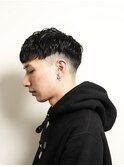 七三オールバックかき上げヘアコンマヘア１２９