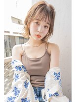 サングース(Sungoose)&nbsp;韓国風ミディ＃マロンベージュAラインボブ