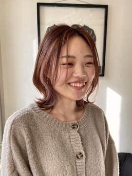 カミットチャーチ(KAMITTO CHUUCH) ピンクベージュ×ミディアムレイヤー