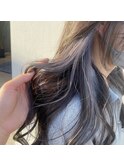 シルバーグレーのインナーカラー