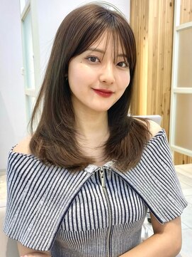 アフロートリノ(AFLOAT Leino) 2wayバング 韓国前髪 シースルー ミディアム くびれ