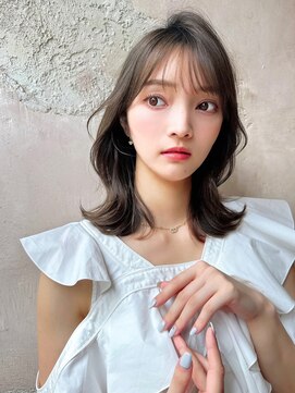 ロンドローズ 名古屋(Lond damaskRose) グレージュカラー 韓国ヘア 顔まわり イヤリングカラー 38