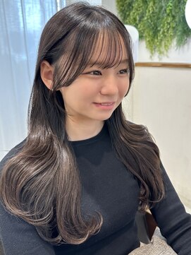 ビューブルー 亀戸錦糸町(VIEW BLUE) 美髪カールピンクブラウンエアリーロングセミディ似合わせ前髪