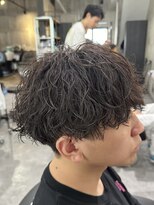 ビカムメンズヘアー 栄店(become men's hair)&nbsp;緩め波巻きパーマ/波巻きスパイラル/名古屋/栄/メンズパーマ
