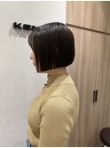 大人綺麗ボブ/藤沢/髪質改善縮毛矯正/ショート/脱白髪染め透明感