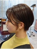 すっきりショート×20代さりげないインナーカラー