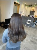 マロンベージュ×くすみベージュ/大人かわいい韓国風巻き/藤本