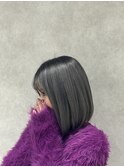 グレージュ×細ハイライト