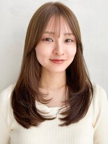 アグノス 青山(Agnos) ◎ミニウルフホワイトグレージュデジタルパーマチェリーブラウン