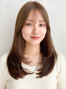 アグノス 青山(Agnos) ◎ミニウルフホワイトグレージュデジタルパーマチェリーブラウン