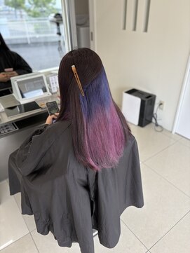 プティパ 水戸内原店(petit-pas) インナーカラーラベンダー×ピンクラベンダー