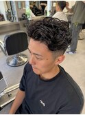 神保町ブルーブラック韓国マッシュセンターパートメンズパーマ☆