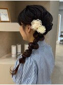 サイド編みおろし