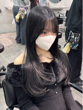 ジーニー 千葉(GENiE) 韓国レイヤーカット/顔周り/ナチュラルブラック/古荘竜生