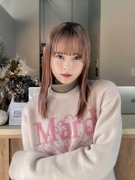 エルム 原宿 表参道(yelm) ピンクベージュ×ロング/髪質改善/ダブルカラー/インナーカラー