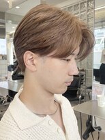 サンクマーケット 渋谷(cinq MARKET) 渋谷メンズブリーチカラーチョコレートブラウンセンターパート