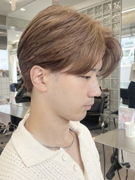 サンクマーケット 渋谷(cinq MARKET) 渋谷メンズブリーチカラーチョコレートブラウンセンターパート