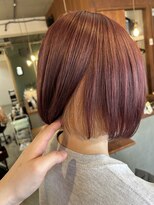 フランク 伊丹店(i's FRUNC)&nbsp;ピンクブラウンのボブにベージュのインナーカラーを。