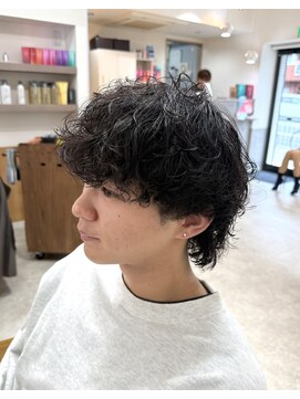 ラフテル(RAFTEL) シャドウパーマ×ウルフカット【メンズカット/メンズスタイル】