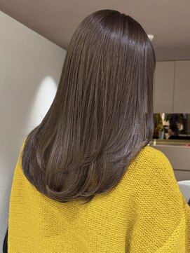 メゾンマイル 恵比寿(maison mile) オリーブグレージュ/透明感カラー/レイヤーカット/恵比寿駅