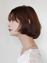 シスタ(SISTA)&nbsp;オレンジベージュ内巻きボブ前上がりボブレイヤーボブ/谷