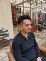 アンバーグリーム(AMBERGLEAM)&nbsp;アップバング×パーマstyle