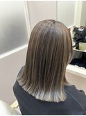 切りっぱなしボブ/ハイライト、みちょぱ風カラーリング