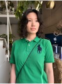 伸ばし途中にレイヤーパーマ