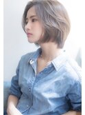 【EIGHT藤沢】竹内ケンゴ ベージュ系ひし形ショートボブ小顔前髪