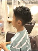 刈り上げ七三フェードカットキッズカット/亀戸