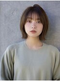 大人おしゃれ前髪あり外ハネボブ20代30代【AIN.表参道】川原大地