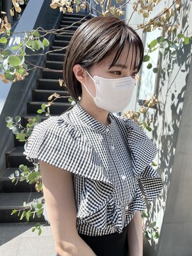 ヌード(NUDE) NUDE10代20代30代大人ショートボブシースルーバング Aラインボブ