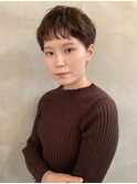 クセ毛風パーマベリーショートイルミナカラーブラウン/自由が丘