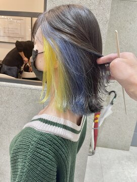 フェリア 松山(Feria) 【Feria松山】インナーカラー×ブルーイエロー“石田幸輔”