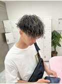 刈り上げマッシュ/波巻きパーマ