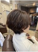大人ショート/白髪ぼかし