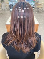 ピシェ ヘア デザイン(Piche hair design) 【水素カラーで髪質改善仕上がり】サラ艶ストレートヘア