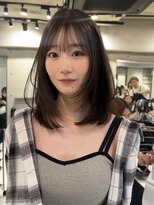 サイン 表参道(SIGN)&nbsp;韓国ヘアグレージュカラーブリーチ無し髪質改善イヤリングカラー