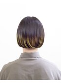 ボブ#切りっぱなし#インナーカラー#ダブルカラー＃ケアブリーチ