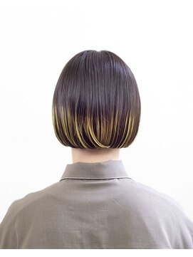 ルプラ ガーデン(le-pla garden) ボブ#切りっぱなし#インナーカラー#ダブルカラー#ケアブリーチ