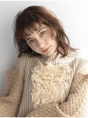 ＃前髪短め＃ミディアム＃ふわふわ＃ワイドバング
