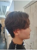 センターパートパーマ