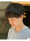 シャドウパーマ×刈り上げショート/ビジネスパーソンにおすすめ