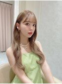 透明感ハニーベージュ/ウェーブスタイル