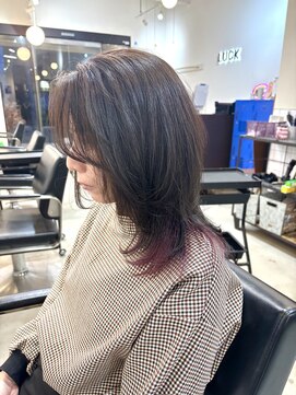 ラック 津田沼(LUCK) ウルフレイヤーとラベンダー/インナーカラーケアブリーチ