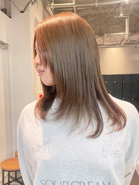 アルバム 銀座(ALBUM GINZA) 顔周りレイヤーフェイスフレーミングおくれ毛ロング_F30560