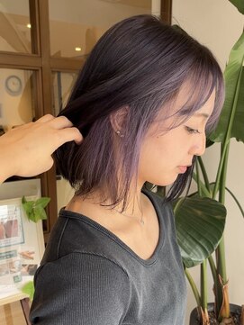 美容室 アイディー i-dee デザインカラー/紫系カラー