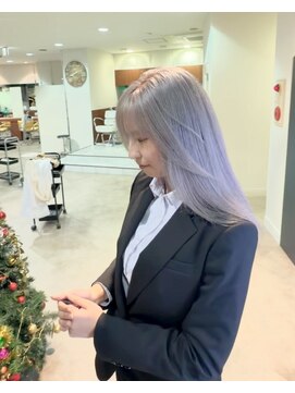 アウラ(AURA) 盛岡/ケアブリーチ/ダブルカラー/ミルクティー/グレージュ