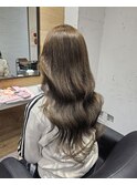 ブリーチなしダブルカラーでオリーブベージュ